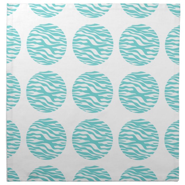 Zebra Print Polka Dots Napkins (Front)