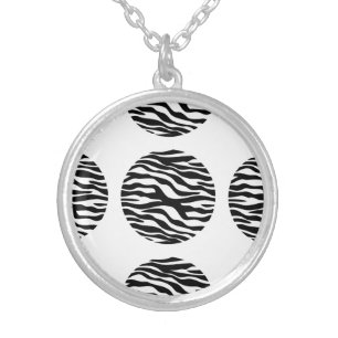 Zebra Print Polka Dots Necklace