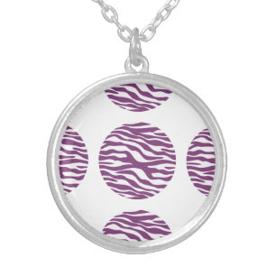 Zebra Print Polka Dots Necklace