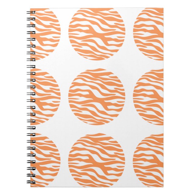 Zebra Print Polka Dots Notebook (Front)