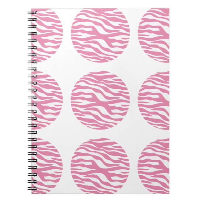 Zebra Print Polka Dots Notebook (Front)