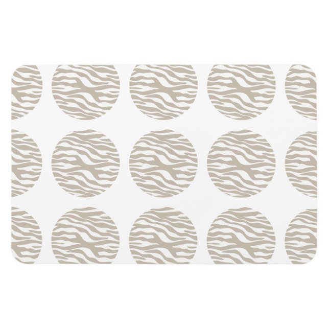 Zebra Print Polka Dots Premium Magnet (Horizontal)