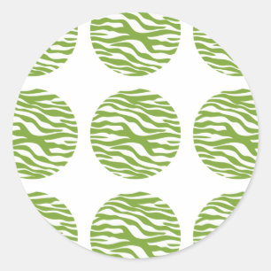 Zebra Print Polka Dots Stickers