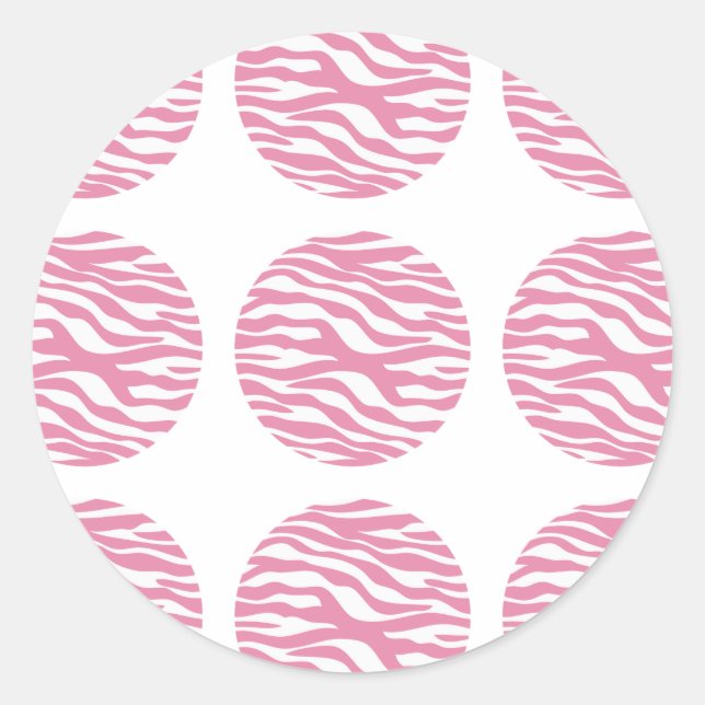 Zebra Print Polka Dots Stickers (Front)