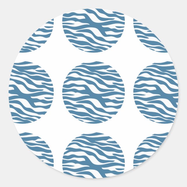 Zebra Print Polka Dots Stickers (Front)