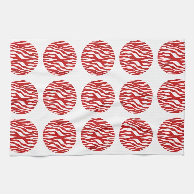 Zebra Print Polka Dots Towel (Horizontal)