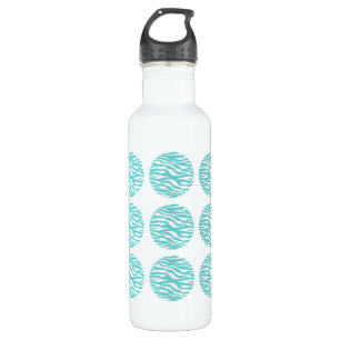 Zebra Print Polka Dots Water Bottle