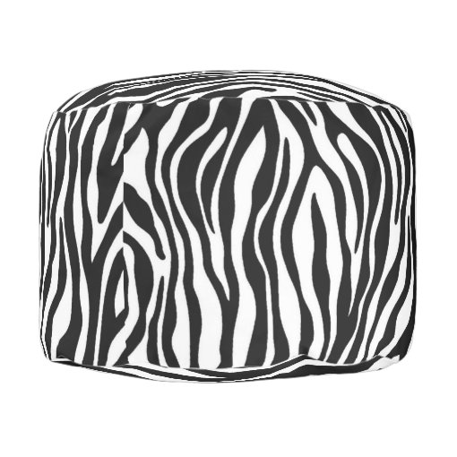 Zebra Print Pouf Zazzle