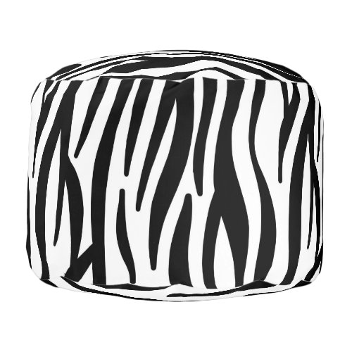 zebra print pouf 