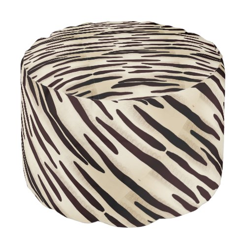 Zebra print pouf footstool beanbag