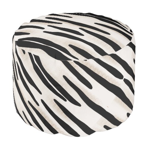 Zebra print pouf footstool beanbag