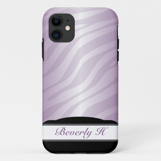 Zebra Print Purple Fusion Custom iPhone 5 Case (Back)