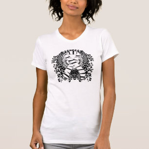 Zebra Print Ribbon with Wings T-Shirt