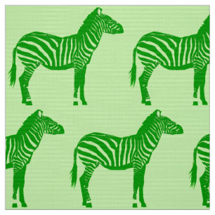 Zebra Print - Shades of Lime Green Fabric