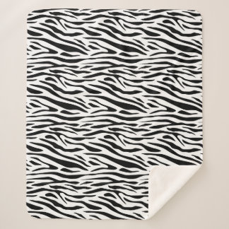 Zebra Print Sherpa Blanket