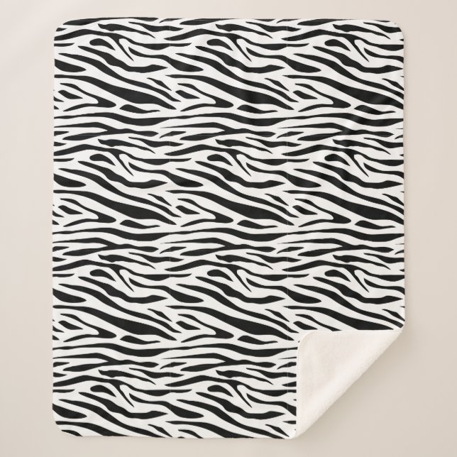Zebra Print Sherpa Blanket (Front)