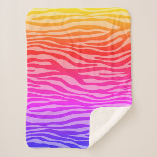 Zebra Print Sherpa Blanket