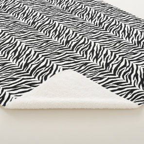 Zebra Print Sherpa Blanket