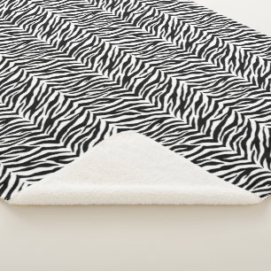 Zebra Print Sherpa Blanket