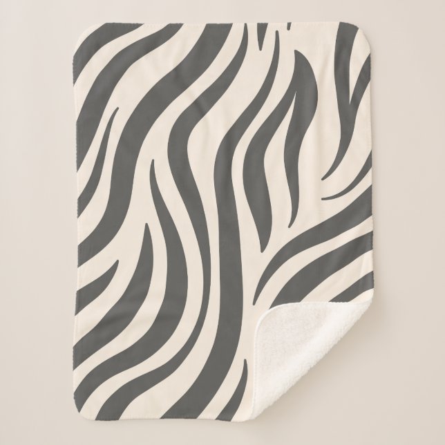 Zebra Print Sherpa Blanket (Front)