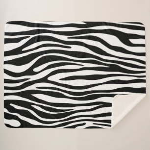 Zebra Print Sherpa Blanket