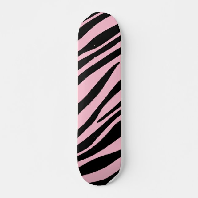 Zebra Print Skateboard Deck (Front)