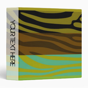 Zebra Print Skin Retro Stripe Pattern 5 Binder