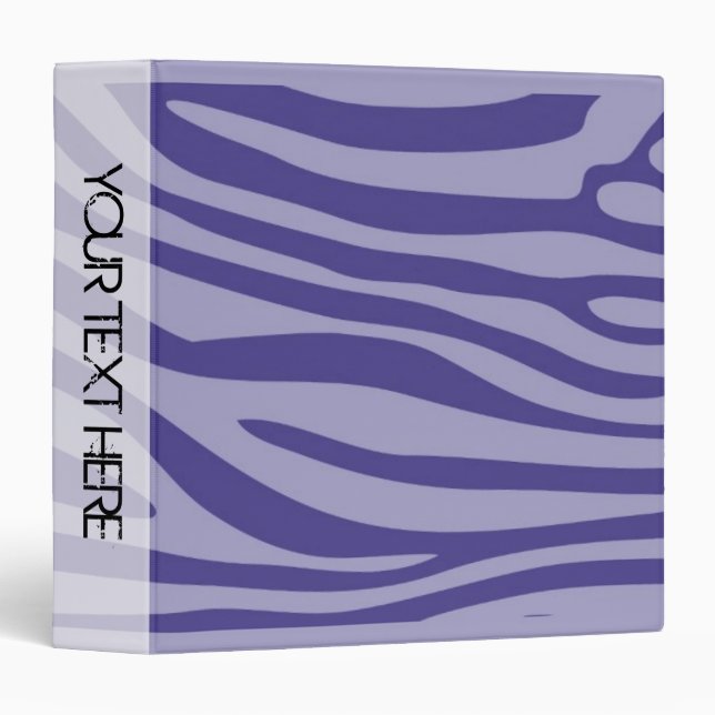 Zebra Print Skin Retro Stripe Pattern 6 3 Ring Binder (Front/Spine)