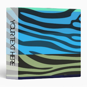 Zebra Print Skin Retro Stripe Pattern 9 Binder