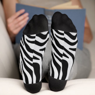 Zebra print socks