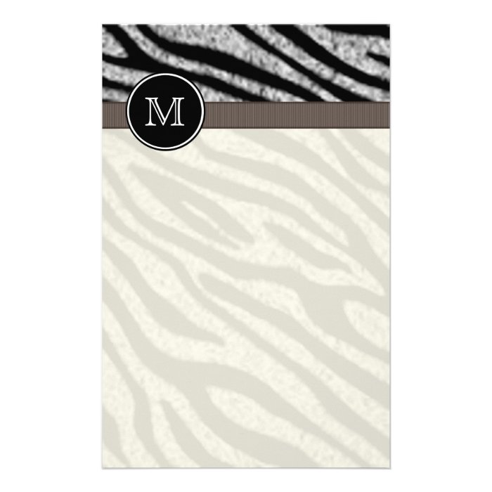 Zebra Print Stationery Paper