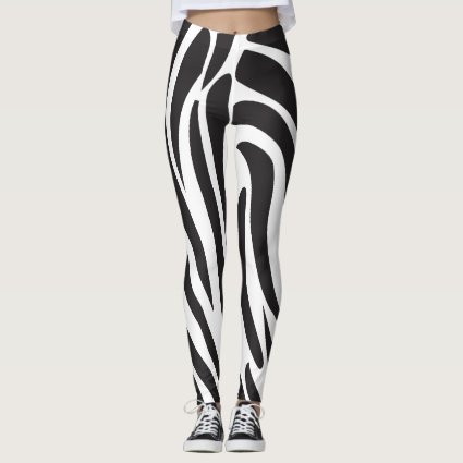 Zebra Print stripes Leggings