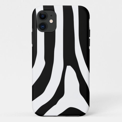 Zebra Print Stripes Pattern iPhone 11 Case