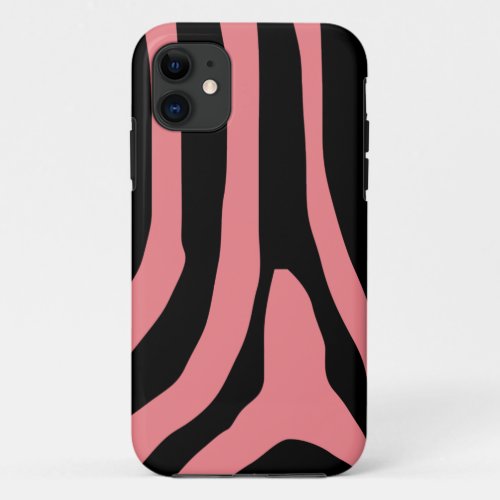 Zebra Print Stripes Pattern iPhone 11 Case