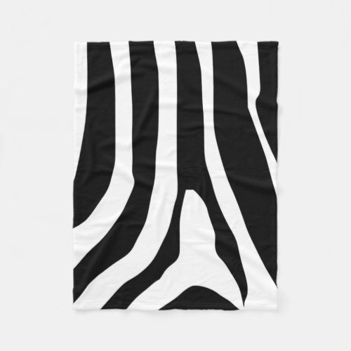 Zebra Print Stripes Pattern Fleece Blanket