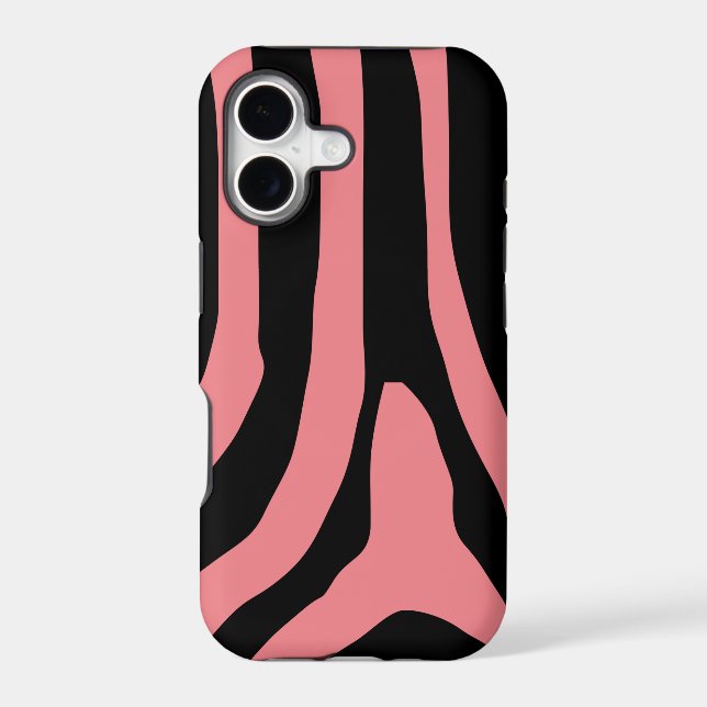 Zebra Print Stripes Pattern Iphone Case (Back)