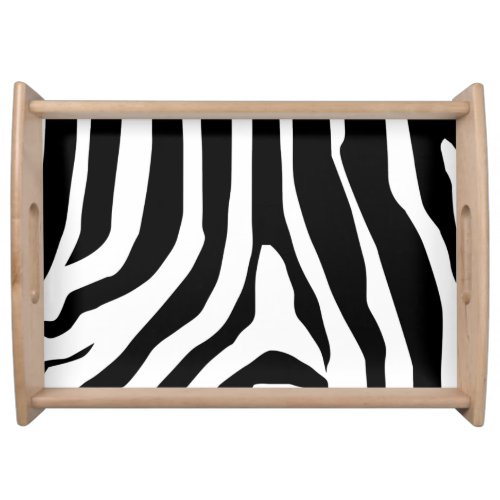 Zebra Print Stripes Pattern Serving Tray