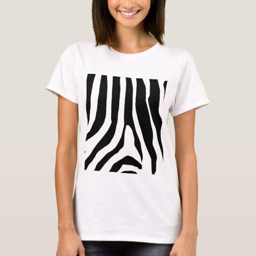 Zebra Print Stripes Pattern T_Shirt