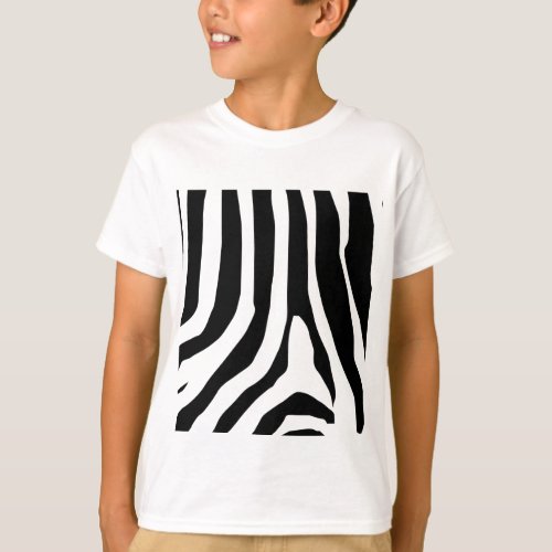 Zebra Print Stripes Pattern T_Shirt