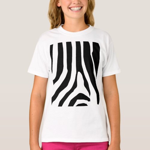 Zebra Print Stripes Pattern T_Shirt