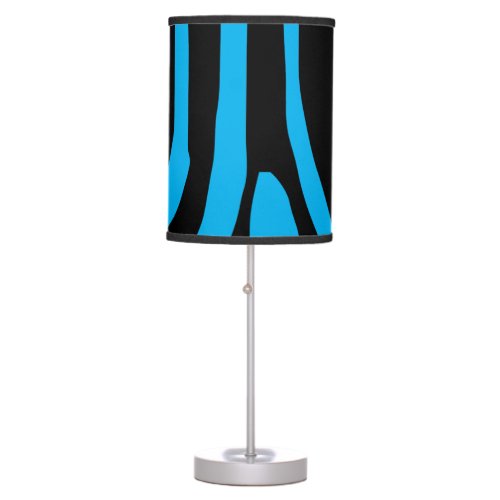 Zebra Print Stripes Pattern Table Lamp