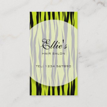 Zebra Print Style Business Card by Kjpargeter at Zazzle