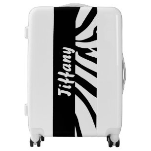 Zebra Print Stylish Black and White Luggage