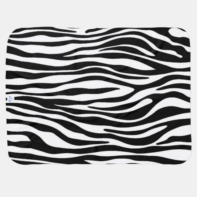 Zebra Print Swaddle Blanket (Back Horizontal)