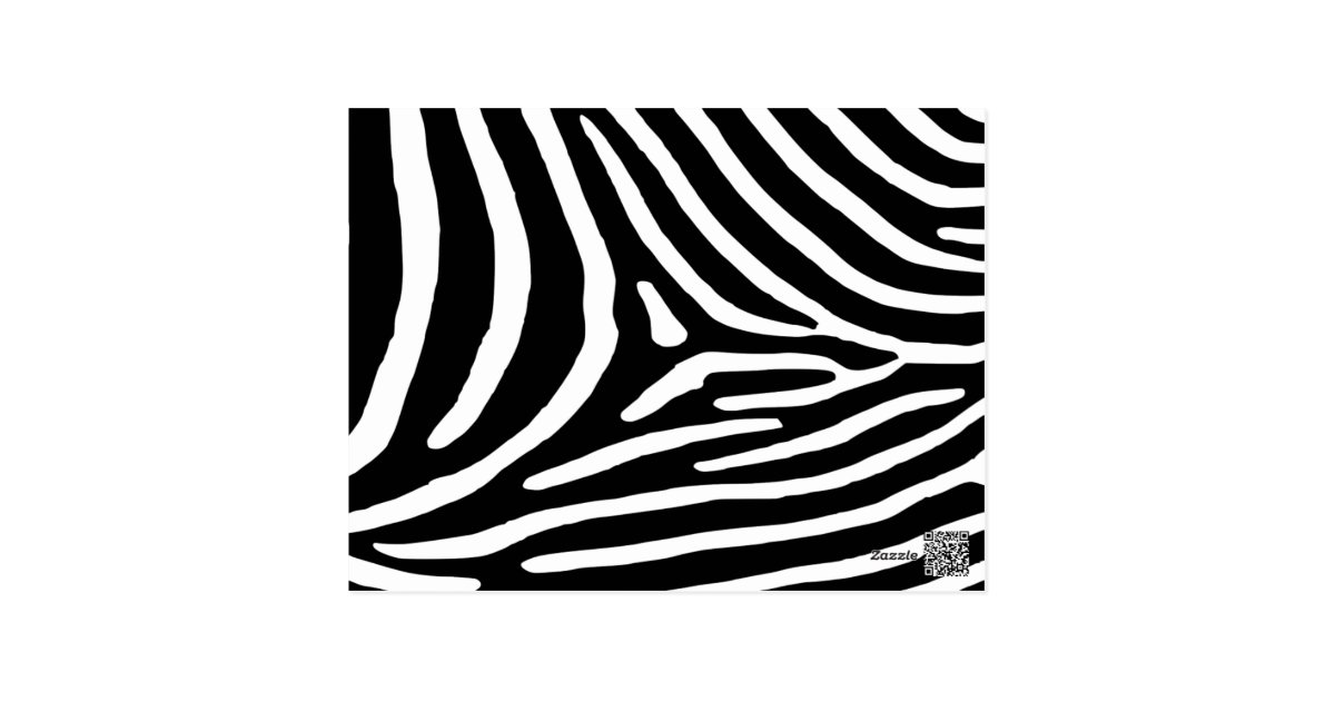 Zebra Print Table Number Postcard | Zazzle