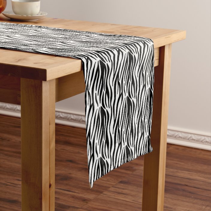 zebra table runner