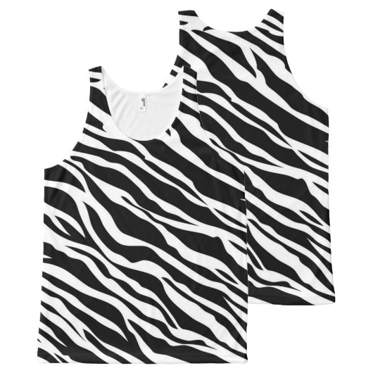 Zebra Print Tank Top (Front and Back)