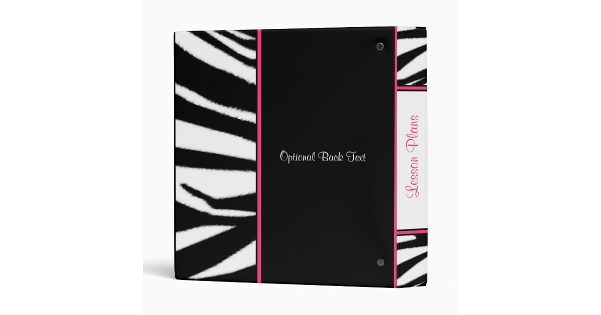 Zebra Print Teacher Binder Zazzle