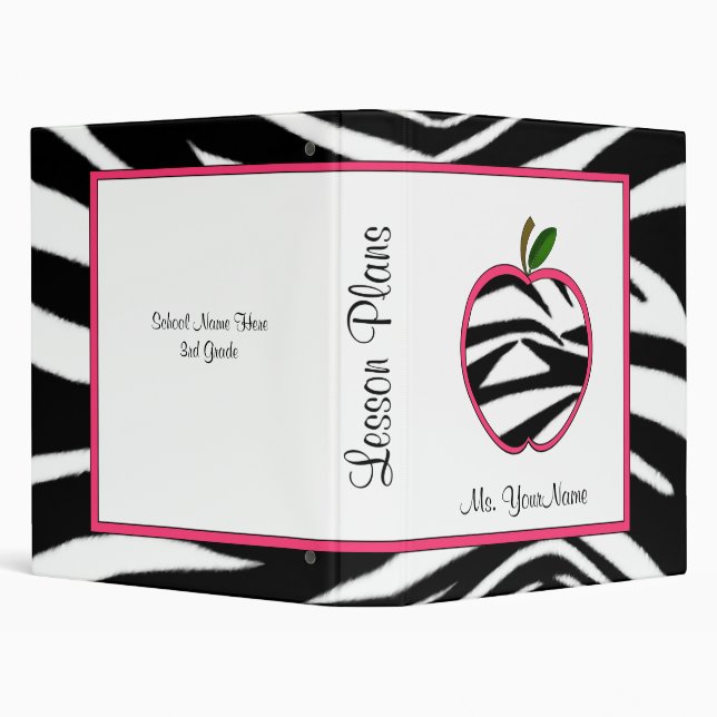 Zebra Print Teacher Binder (Background)