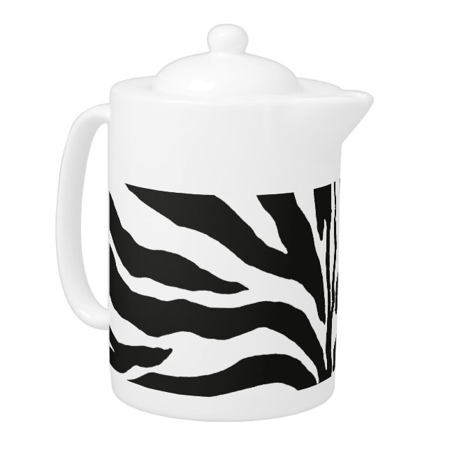 Zebra Print Teapot (Left)